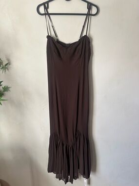 Reformation Aiko Dress in Mole - Size 8 Petite- NWT